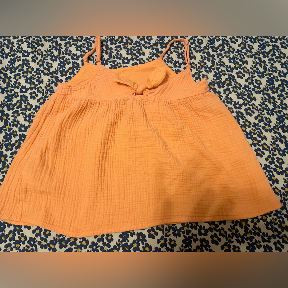 Cat & Jack Peach Textured toddler dress gauze cotton size M